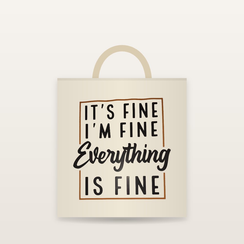 It's Fine I'm Fine 2-Pack Car Coasters