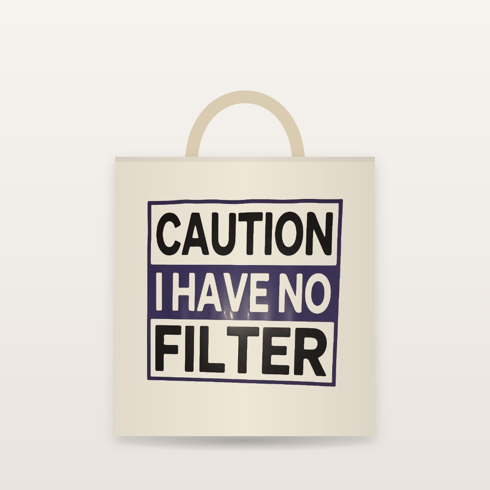 Caution I Have No Filter 2-Pack Car Coasters
