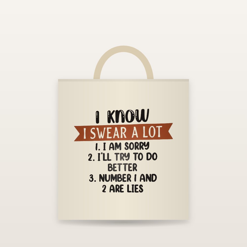 I Know I Swear a Lot 2-Pack Car Coasters