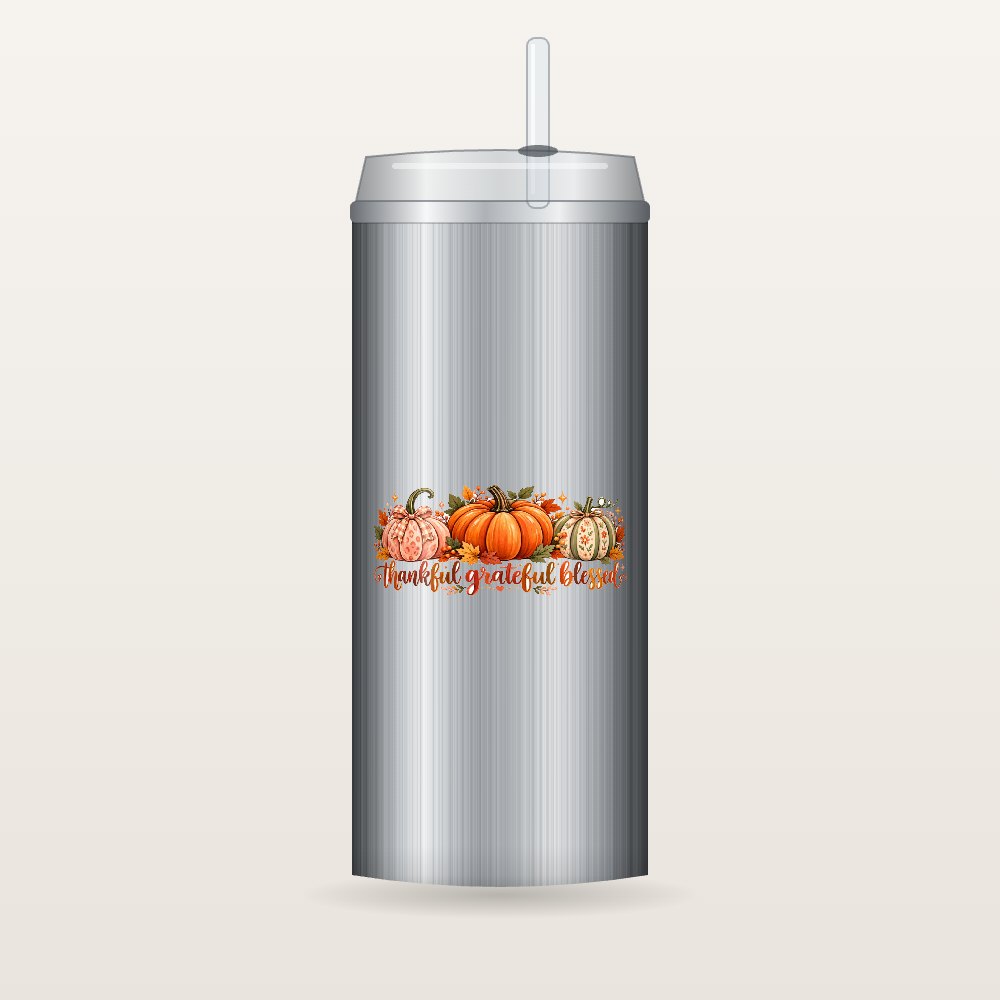 Thankful Grateful Blessed Pumpkins Tumblers