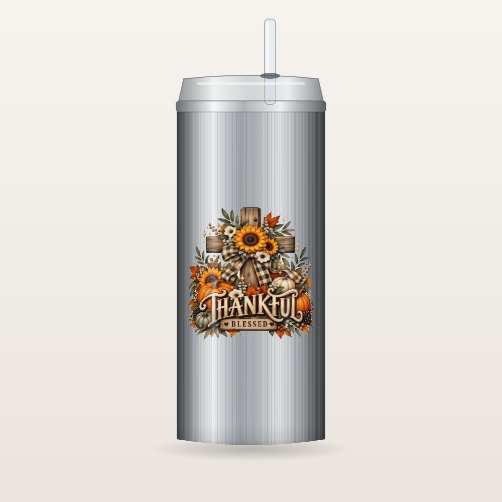 Thankful Blessed Cross Tumblers