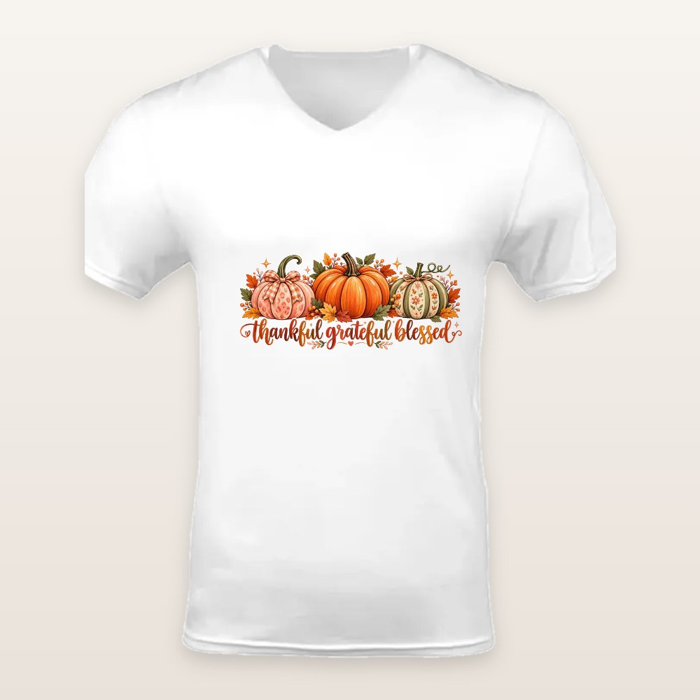 Thankful Grateful Blessed Pumpkins – Apparel