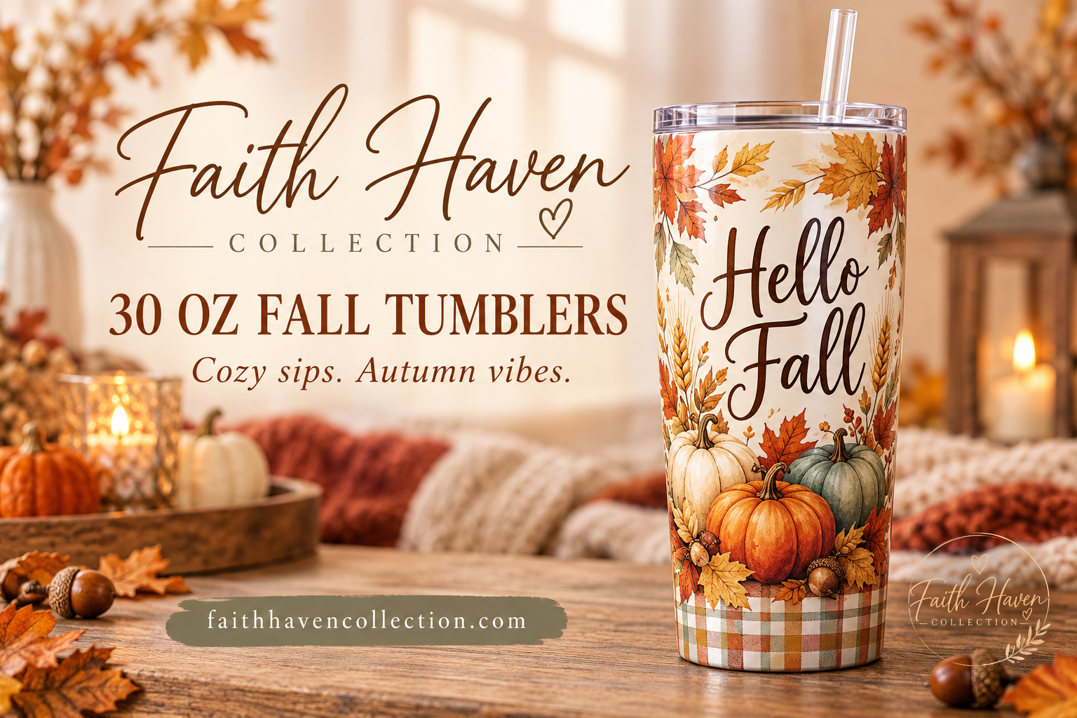 Hello Fall 30 oz Tumbler Tumblers